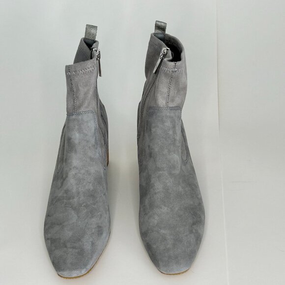 NIB! Donald Pliner Abbie kid suede booties, stone, size 7.5 - Picture 2 of 8